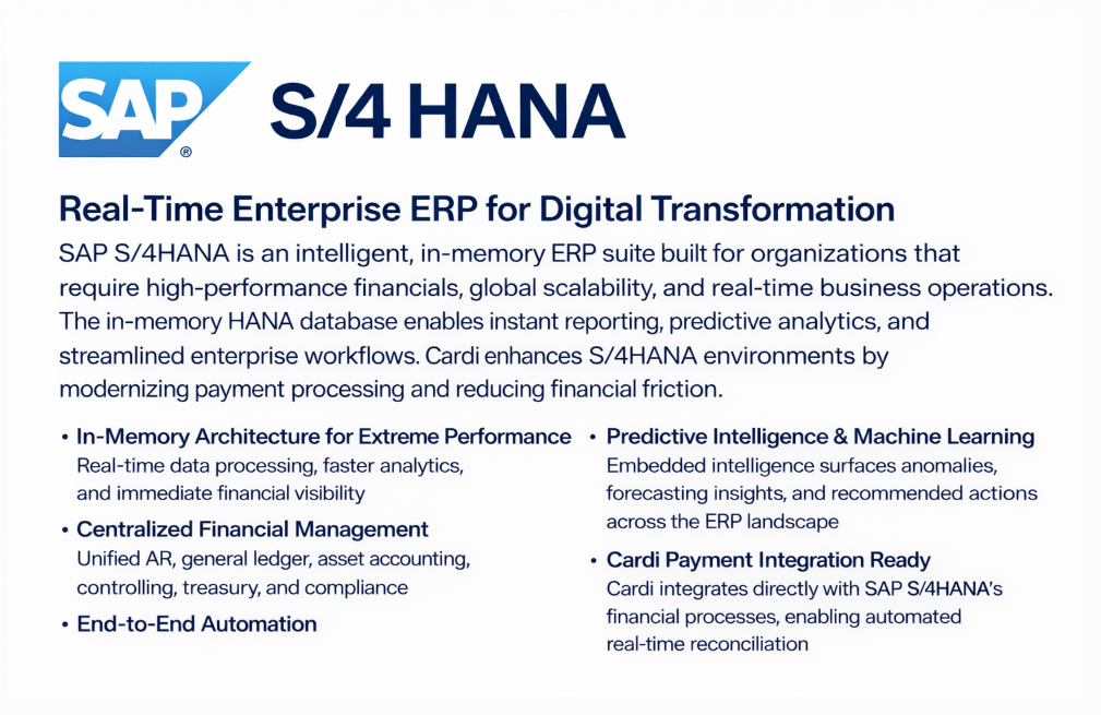 SAP S/4 HANA